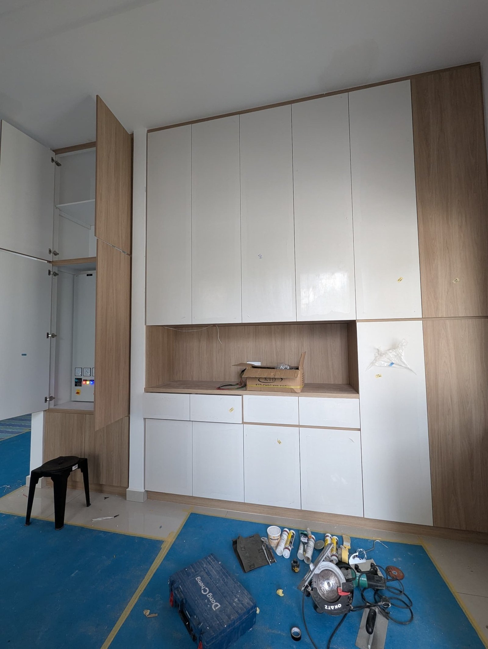 Built-in cabinetry work in progress